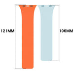 Dây đồng hồ silicone nam châm họa tiết vân vải Litchi phối màu, Dành cho Apple Watch 46mm / 49mm / 45mm / 44mm, Dành cho Apple Watch 42mm / 41mm / 40mm / 38mm