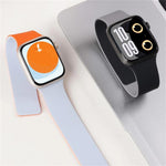 Dây đồng hồ silicone nam châm họa tiết vân vải Litchi phối màu, Dành cho Apple Watch 46mm / 49mm / 45mm / 44mm, Dành cho Apple Watch 42mm / 41mm / 40mm / 38mm
