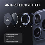 NORTHJO 1 bộ phim bảo vệ ống kính camera vòng kim loại lấp lánh, Dành cho iPhone 17 Pro / 17 Pro Max