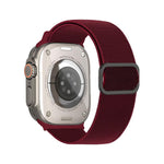 Dây đồng hồ đàn hồi nylon khóa D-ring sọc chéo, dành cho Apple Watch 46mm / 49mm / 45mm / 44mm, dành cho Apple Watch 42mm / 41mm / 40mm / 38mm
