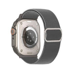 Dây đồng hồ đàn hồi nylon khóa D-ring sọc chéo, dành cho Apple Watch 46mm / 49mm / 45mm / 44mm, dành cho Apple Watch 42mm / 41mm / 40mm / 38mm