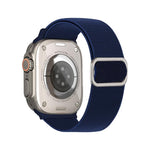 Dây đồng hồ đàn hồi nylon khóa D-ring sọc chéo, dành cho Apple Watch 46mm / 49mm / 45mm / 44mm, dành cho Apple Watch 42mm / 41mm / 40mm / 38mm