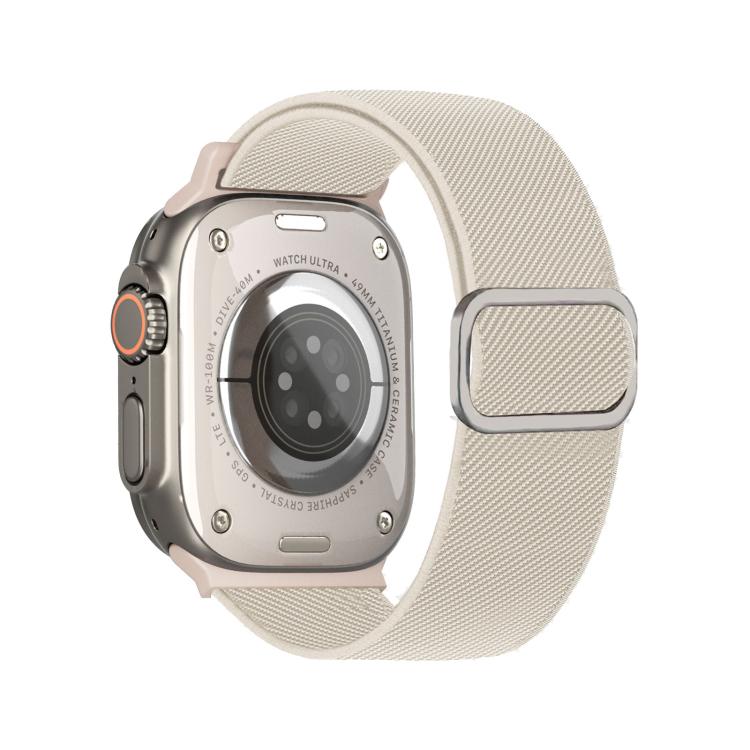 Dây đồng hồ đàn hồi nylon khóa D-ring sọc chéo, dành cho Apple Watch 46mm / 49mm / 45mm / 44mm, dành cho Apple Watch 42mm / 41mm / 40mm / 38mm