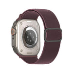 Dây đồng hồ đàn hồi nylon khóa D-ring sọc chéo, dành cho Apple Watch 46mm / 49mm / 45mm / 44mm, dành cho Apple Watch 42mm / 41mm / 40mm / 38mm