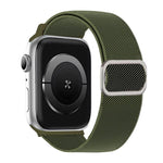 Dây đồng hồ đàn hồi nylon khóa D-ring sọc chéo, dành cho Apple Watch 46mm / 49mm / 45mm / 44mm, dành cho Apple Watch 42mm / 41mm / 40mm / 38mm