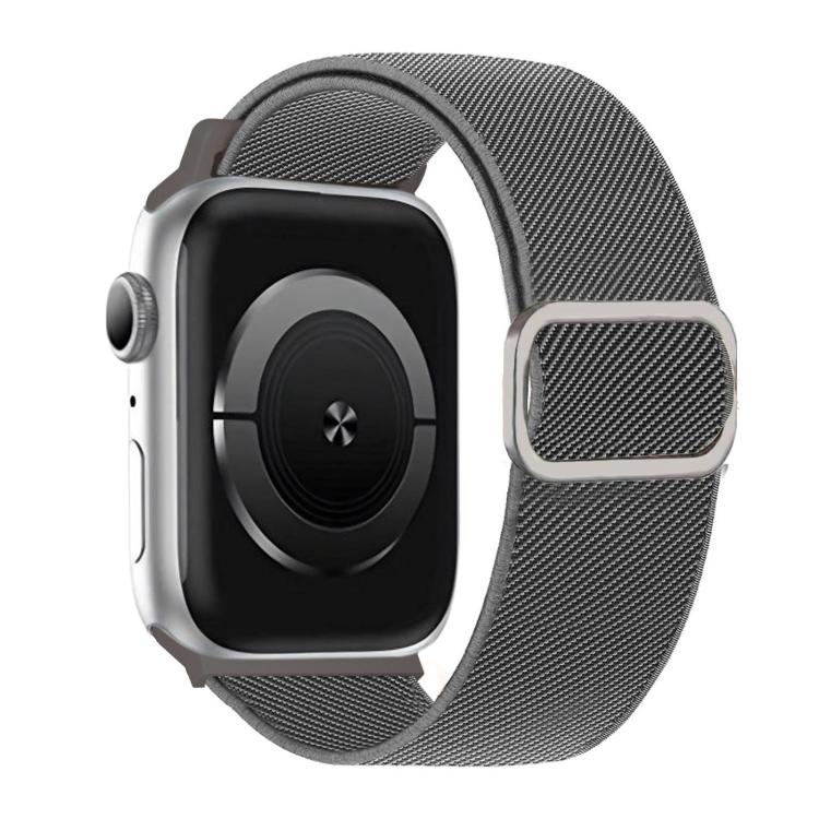 Dây đồng hồ đàn hồi nylon khóa D-ring sọc chéo, dành cho Apple Watch 46mm / 49mm / 45mm / 44mm, dành cho Apple Watch 42mm / 41mm / 40mm / 38mm