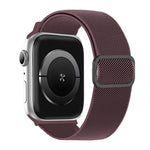 Dây đồng hồ đàn hồi nylon khóa D-ring sọc chéo, dành cho Apple Watch 46mm / 49mm / 45mm / 44mm, dành cho Apple Watch 42mm / 41mm / 40mm / 38mm