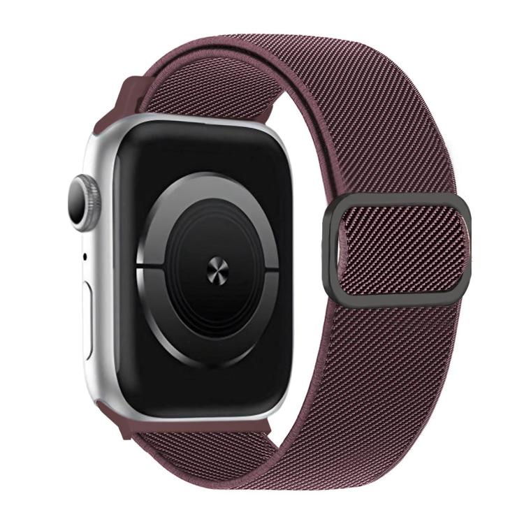 Dây đồng hồ đàn hồi nylon khóa D-ring sọc chéo, dành cho Apple Watch 46mm / 49mm / 45mm / 44mm, dành cho Apple Watch 42mm / 41mm / 40mm / 38mm