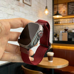 Dây đồng hồ đàn hồi nylon khóa D-ring sọc chéo, dành cho Apple Watch 46mm / 49mm / 45mm / 44mm, dành cho Apple Watch 42mm / 41mm / 40mm / 38mm