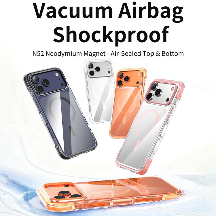 Vacuum-Sealed Transparent Airbag Magnetic Acrylic Phone Case, For iPhone 17 Pro Max, For iPhone 17 Pro, For iPhone 17