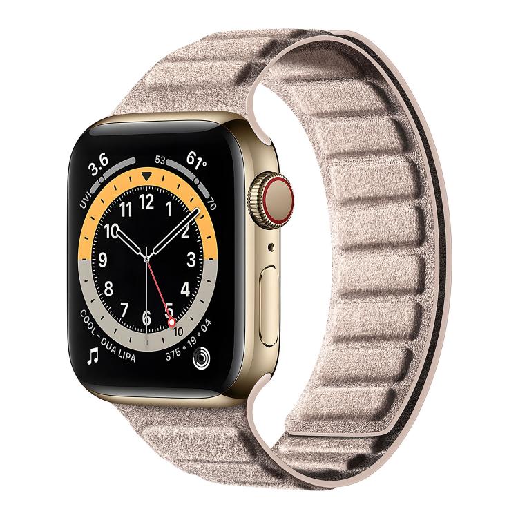 Dây đồng hồ da lộn nam châm hình vuông, dành cho Apple Watch 46mm / 49mm / 45mm / 44mm, dành cho Apple Watch 42mm / 41mm / 40mm / 38mm