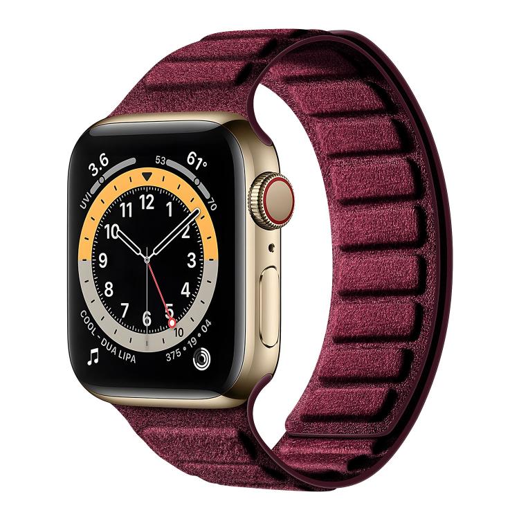 Dây đồng hồ da lộn nam châm hình vuông, dành cho Apple Watch 46mm / 49mm / 45mm / 44mm, dành cho Apple Watch 42mm / 41mm / 40mm / 38mm