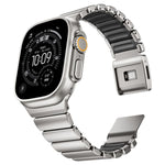 Dây đồng hồ thép không gỉ silicone một hạt khóa nam châm, dành cho Apple Watch 46mm / 49mm / 45mm / 44mm