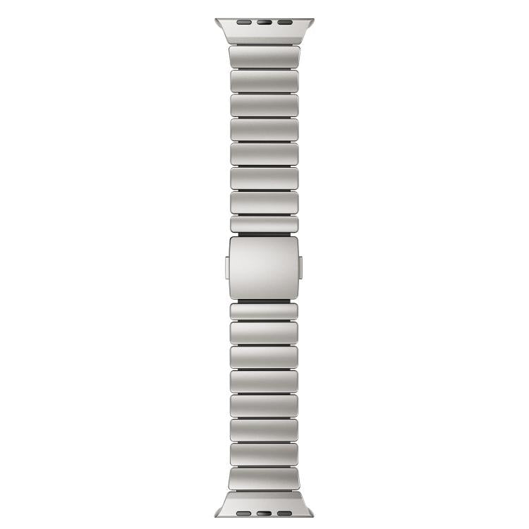 Dây đồng hồ thép không gỉ silicone một hạt khóa nam châm, dành cho Apple Watch 46mm / 49mm / 45mm / 44mm