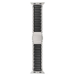 Dây đồng hồ thép không gỉ silicone một hạt khóa nam châm, dành cho Apple Watch 46mm / 49mm / 45mm / 44mm