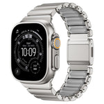 Dây đồng hồ thép không gỉ silicone một hạt khóa nam châm, dành cho Apple Watch 46mm / 49mm / 45mm / 44mm