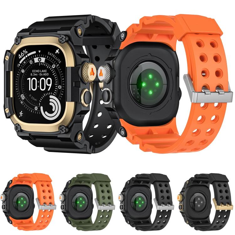 Dây đồng hồ TPU liền khối bảo vệ kim loại, dành cho Apple Watch Ultra 3 / Ultra 2 / Ultra 1 49mm