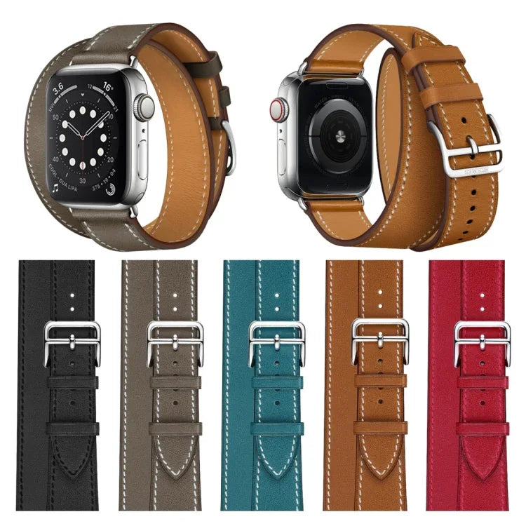 Dây Đeo Da Hai Vòng Đa Năng Cho Apple Watch Thế Hệ 3 / 2 / 1 42mm