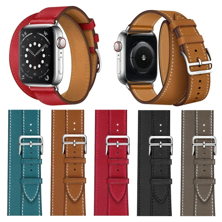 Dây Đeo Da Hai Vòng Đa Năng Cho Apple Watch Thế Hệ 3 / 2 / 1 38mm