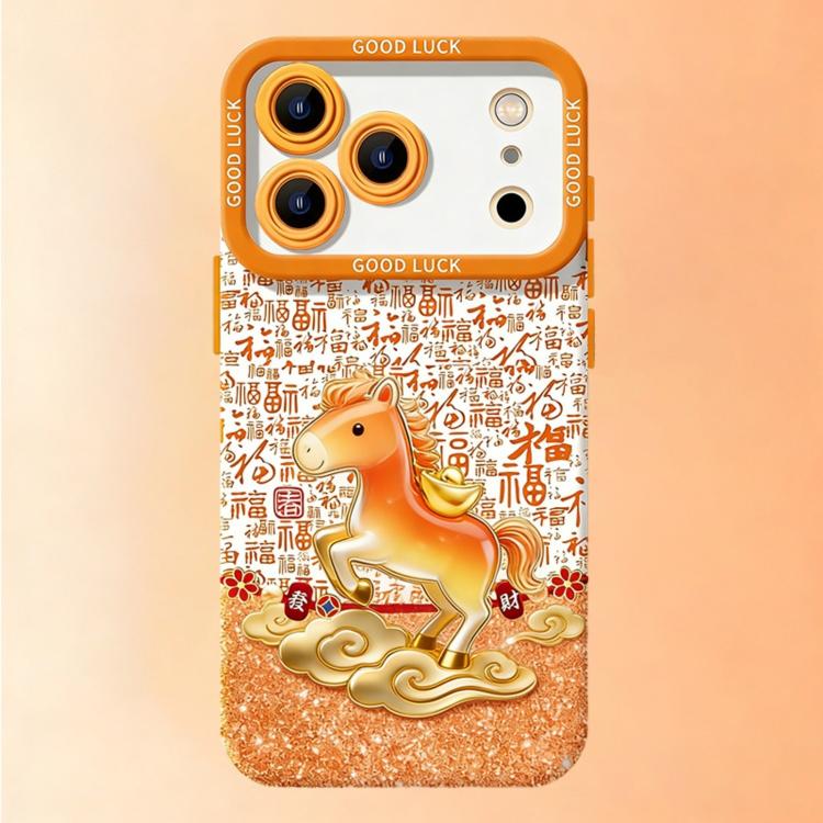 Ốp lưng điện thoại silicone lỏng chống sốc phủ toàn bộ Năm Con Ngựa, dành cho iPhone 17 Pro Max, iPhone 17 Pro, iPhone 17, iPhone Air, iPhone 16 Pro Max, iPhone 16 Pro, iPhone 16, iPhone 15 Pro Max, iPhone 15 Pro