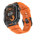Dây đồng hồ silicone tích hợp vỏ hợp kim kẽm rực rỡ, dành cho Apple Watch Series 11 / 10 46mm