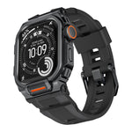 Dây đồng hồ silicone tích hợp vỏ hợp kim kẽm rực rỡ, dành cho Apple Watch Series 11 / 10 46mm