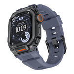 Dây đồng hồ silicone tích hợp vỏ hợp kim kẽm rực rỡ, dành cho Apple Watch Series 11 / 10 46mm