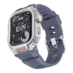Dây đồng hồ silicone tích hợp vỏ hợp kim kẽm rực rỡ, dành cho Apple Watch Series 11 / 10 46mm