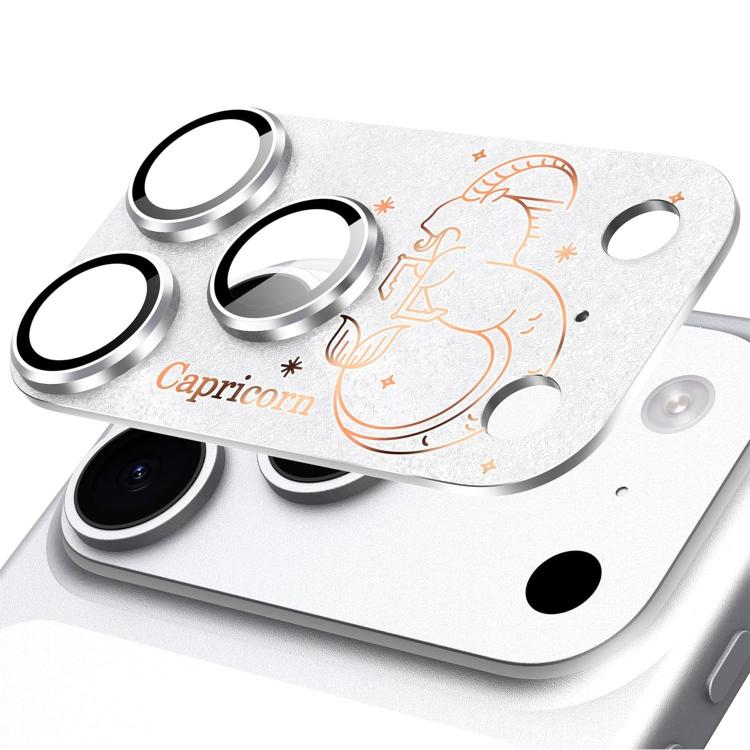 Dành cho iPhone 17 Pro Max Bộ Giáp Mười Hai Chòm Sao Phim Bảo Vệ Ống Kính Camera Kim Loại Mờ Bao Phủ Toàn Diện, Bạch Dương, Xử Nữ, Kim Ngưu, Cự Giải, Ma Kết, Nhân Mã, Sư Tử, Song Ngư, Song Tử, Bảo Bình, Thiên Bình, Bọ Cạp