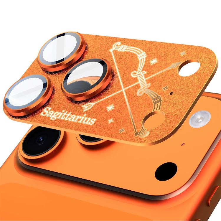 Dành cho iPhone 17 Pro Max Bộ Giáp Mười Hai Chòm Sao Phim Bảo Vệ Ống Kính Camera Kim Loại Mờ Bao Phủ Toàn Diện, Bạch Dương, Xử Nữ, Kim Ngưu, Cự Giải, Ma Kết, Nhân Mã, Sư Tử, Song Ngư, Song Tử, Bảo Bình, Thiên Bình, Bọ Cạp
