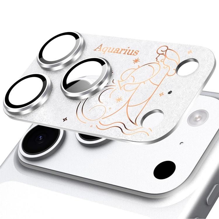Dành cho iPhone 17 Pro Max Bộ Giáp Mười Hai Chòm Sao Phim Bảo Vệ Ống Kính Camera Kim Loại Mờ Bao Phủ Toàn Diện, Bạch Dương, Xử Nữ, Kim Ngưu, Cự Giải, Ma Kết, Nhân Mã, Sư Tử, Song Ngư, Song Tử, Bảo Bình, Thiên Bình, Bọ Cạp