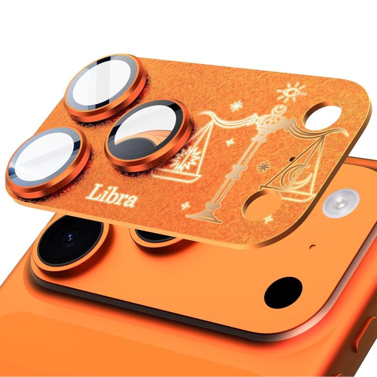 Dành cho iPhone 17 Pro Max Bộ Giáp Mười Hai Chòm Sao Phim Bảo Vệ Ống Kính Camera Kim Loại Mờ Bao Phủ Toàn Diện, Bạch Dương, Xử Nữ, Kim Ngưu, Cự Giải, Ma Kết, Nhân Mã, Sư Tử, Song Ngư, Song Tử, Bảo Bình, Thiên Bình, Bọ Cạp