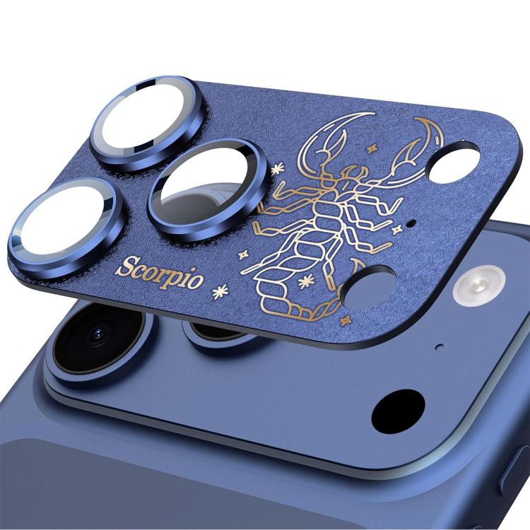 Dành cho iPhone 17 Pro Max Bộ Giáp Mười Hai Chòm Sao Phim Bảo Vệ Ống Kính Camera Kim Loại Mờ Bao Phủ Toàn Diện, Bạch Dương, Xử Nữ, Kim Ngưu, Cự Giải, Ma Kết, Nhân Mã, Sư Tử, Song Ngư, Song Tử, Bảo Bình, Thiên Bình, Bọ Cạp