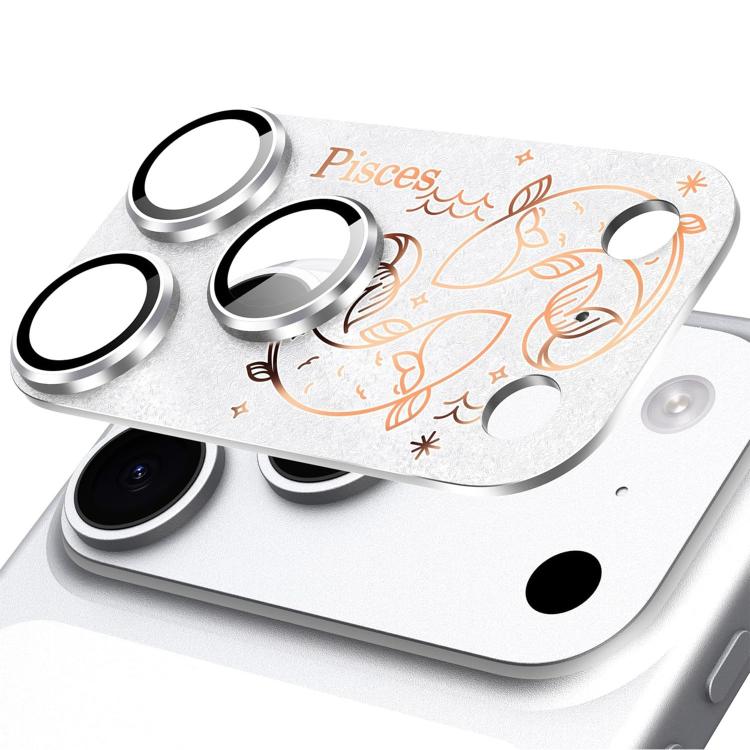 Dành cho iPhone 17 Pro Bộ Giáp Mười Hai Chòm Sao Phim Bảo Vệ Ống Kính Camera Kim Loại Mờ Bao Phủ Toàn Diện, Bọ Cạp, Thiên Bình, Bảo Bình, Song Tử, Song Ngư, Sư Tử, Nhân Mã, Ma Kết, Cự Giải, Kim Ngưu, Xử Nữ, Bạch Dương
