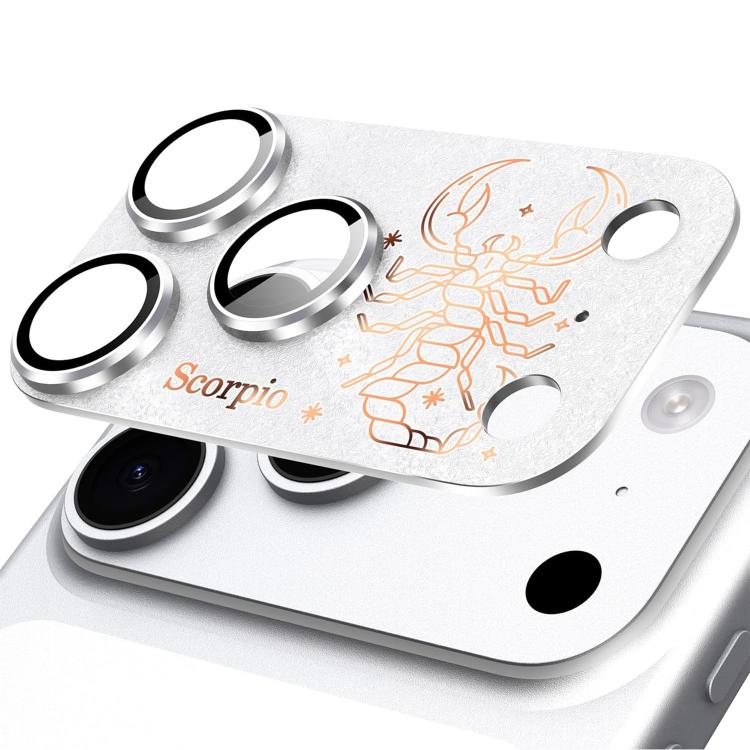 Dành cho iPhone 17 Pro Bộ Giáp Mười Hai Chòm Sao Phim Bảo Vệ Ống Kính Camera Kim Loại Mờ Bao Phủ Toàn Diện, Bọ Cạp, Thiên Bình, Bảo Bình, Song Tử, Song Ngư, Sư Tử, Nhân Mã, Ma Kết, Cự Giải, Kim Ngưu, Xử Nữ, Bạch Dương