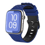Dây đồng hồ silicone hai màu chéo, dành cho Apple Watch 46mm / 49mm / 45mm / 44mm