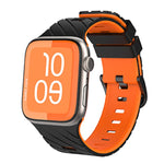 Dây đồng hồ silicone hai màu chéo, dành cho Apple Watch 46mm / 49mm / 45mm / 44mm