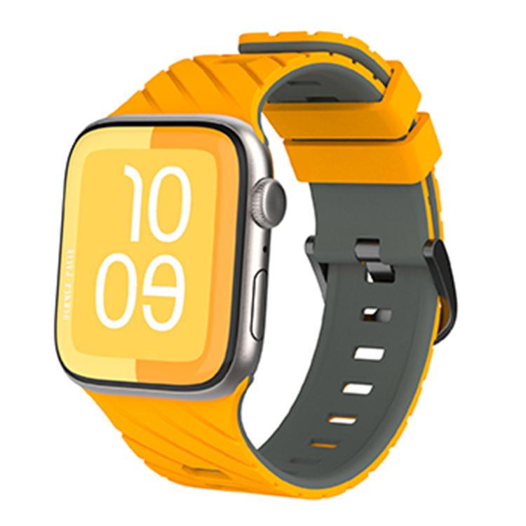 Dây đồng hồ silicone hai màu chéo, dành cho Apple Watch 46mm / 49mm / 45mm / 44mm