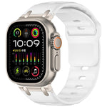 Dây đồng hồ silicone màu trơn kiểu bậc thang tùy chỉnh, dành cho Apple Watch 49mm / 46mm / 45mm / 44mm