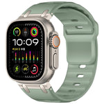 Dây đồng hồ silicone màu trơn kiểu bậc thang tùy chỉnh, dành cho Apple Watch 49mm / 46mm / 45mm / 44mm