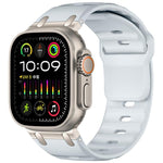 Dây đồng hồ silicone màu trơn kiểu bậc thang tùy chỉnh, dành cho Apple Watch 49mm / 46mm / 45mm / 44mm