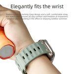 Dây đồng hồ silicone màu trơn kiểu bậc thang tùy chỉnh, dành cho Apple Watch 49mm / 46mm / 45mm / 44mm