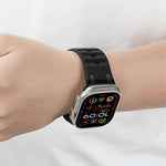 Dây đồng hồ silicone màu trơn kiểu bậc thang tùy chỉnh, dành cho Apple Watch 49mm / 46mm / 45mm / 44mm