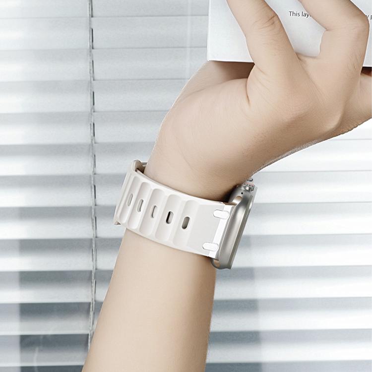 Dây đồng hồ silicone màu trơn kiểu bậc thang tùy chỉnh, dành cho Apple Watch 49mm / 46mm / 45mm / 44mm