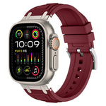 Dây đồng hồ silicone ba lớp giáp, dành cho Apple Watch 49mm / 46mm / 45mm / 44mm, dành cho Apple Watch 42mm / 41mm / 40mm / 38mm