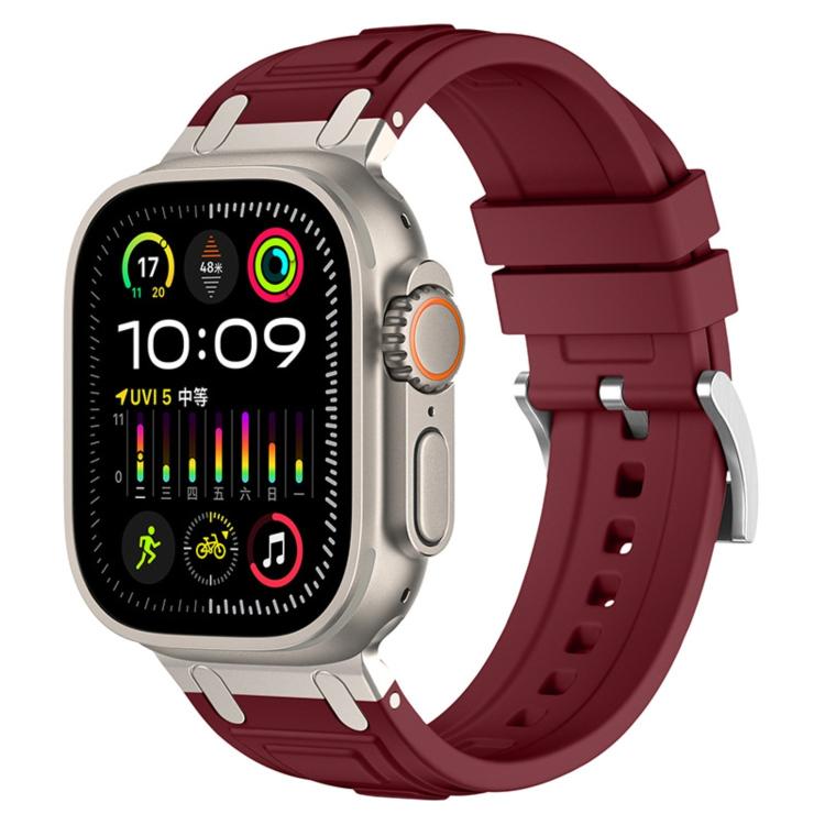 Dây đồng hồ silicone ba lớp giáp, dành cho Apple Watch 49mm / 46mm / 45mm / 44mm, dành cho Apple Watch 42mm / 41mm / 40mm / 38mm