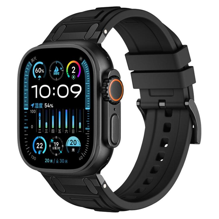 Dây đồng hồ silicone ba lớp giáp, dành cho Apple Watch 49mm / 46mm / 45mm / 44mm, dành cho Apple Watch 42mm / 41mm / 40mm / 38mm