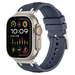 Dây đồng hồ silicone ba lớp giáp, dành cho Apple Watch 49mm / 46mm / 45mm / 44mm, dành cho Apple Watch 42mm / 41mm / 40mm / 38mm