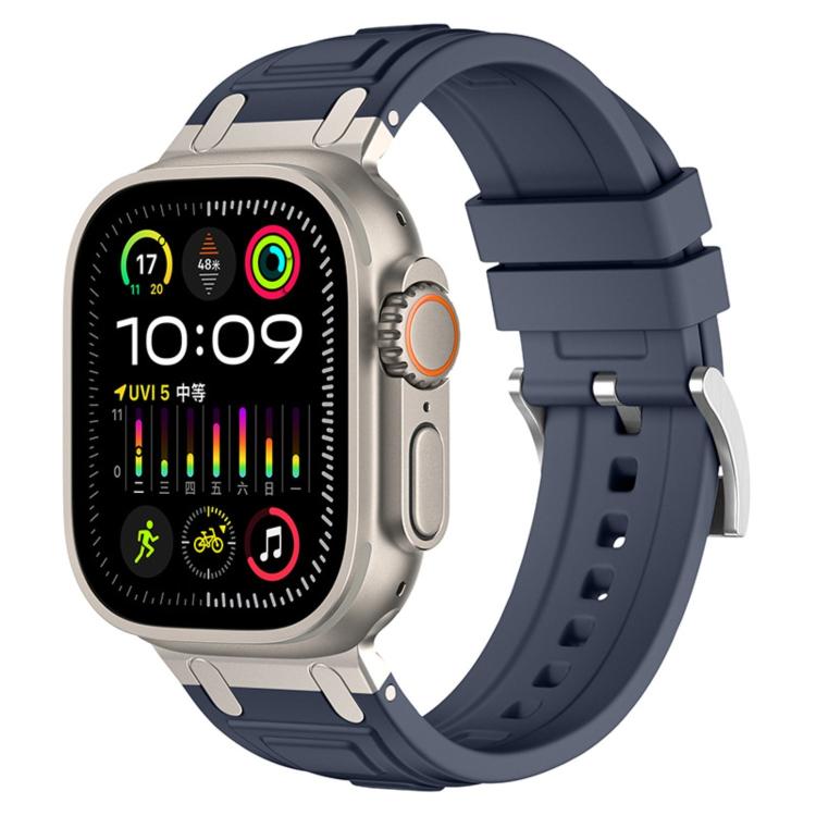Dây đồng hồ silicone ba lớp giáp, dành cho Apple Watch 49mm / 46mm / 45mm / 44mm, dành cho Apple Watch 42mm / 41mm / 40mm / 38mm