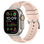 Dây đồng hồ silicone ba lớp giáp, dành cho Apple Watch 49mm / 46mm / 45mm / 44mm, dành cho Apple Watch 42mm / 41mm / 40mm / 38mm